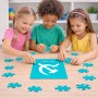 פאזל 80 חלקים בעיצוב אישי עם השם שלך בעיצוב פטיש ומגל מידות הארנק 14 × 20 ס"מ