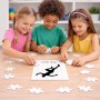 פאזל 80 חלקים בעיצוב אישי עם השם שלך בעיצוב רץ מידות הארנק 14 × 20 ס"מ
