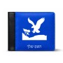 ארנק עור שחור בעיצוב אישי עם השם שלך בעיצוב נשר אמריקאי מידות הארנק 9.5 × 11 ס"מ