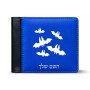 ארנק עור שחור בעיצוב אישי עם השם שלך בעיצוב עטלפים מידות הארנק 9.5 × 11 ס"מ