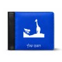 ארנק עור שחור בעיצוב אישי עם השם שלך בעיצוב ג'ירפה באפריקה מידות הארנק 9.5 × 11 ס"מ