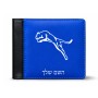 ארנק עור שחור בעיצוב אישי עם השם שלך בעיצוב פומה מידות הארנק 9.5 × 11 ס"מ