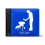 ארנק עור שחור בעיצוב אישי עם השם שלך בעיצוב גריל ברביקיו מידות הארנק 9.5 × 11 ס"מ