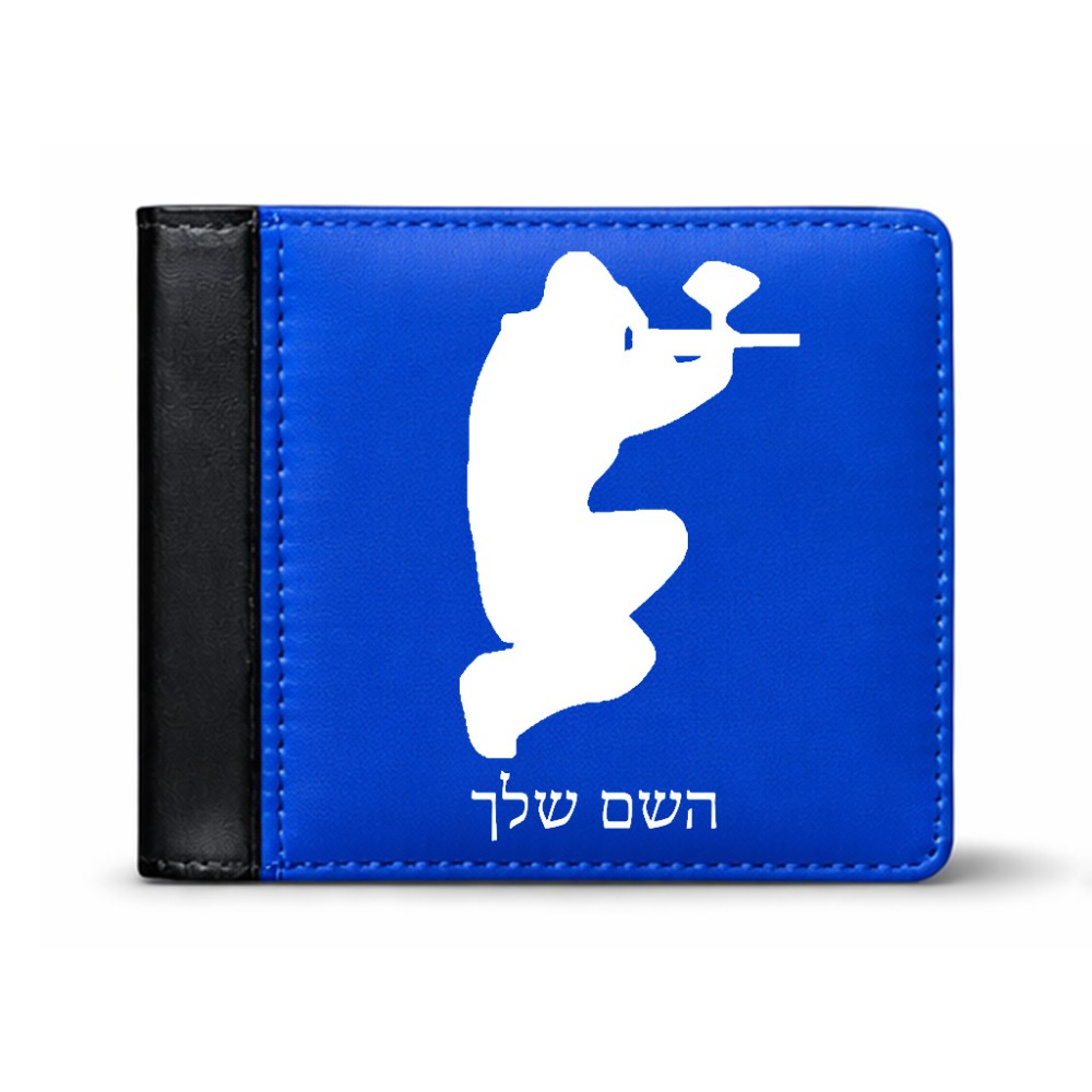 ארנק עור שחור בעיצוב אישי עם השם שלך בעיצוב שחקן כאב כדור מידות הארנק 9.5 × 11 ס"מ