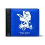 ארנק עור שחור בעיצוב אישי עם השם שלך בעיצוב עגלת תינוק מידות הארנק 9.5 × 11 ס"מ