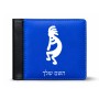 ארנק עור שחור בעיצוב אישי עם השם שלך בעיצוב קוקופלי מידות הארנק 9.5 × 11 ס"מ