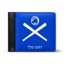 ארנק עור שחור בעיצוב אישי עם השם שלך בעיצוב כדור בסיס מידות הארנק 9.5 × 11 ס"מ