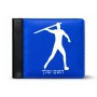 ארנק עור שחור בעיצוב אישי עם השם שלך בעיצוב זורק כידון מידות הארנק 9.5 × 11 ס"מ