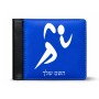 ארנק עור שחור בעיצוב אישי עם השם שלך בעיצוב רצים אולימפיים מידות הארנק 9.5 × 11 ס"מ