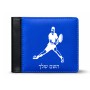 ארנק עור שחור בעיצוב אישי עם השם שלך בעיצוב שחקן טניס מידות הארנק 9.5 × 11 ס"מ
