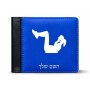 ארנק עור שחור בעיצוב אישי עם השם שלך בעיצוב אישה מתאמנת מידות הארנק 9.5 × 11 ס"מ