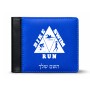 ארנק עור שחור בעיצוב אישי עם השם שלך בעיצוב טריאתלון מידות הארנק 9.5 × 11 ס"מ