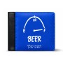 ארנק עור שחור בעיצוב אישי עם השם שלך בעיצוב מיכל של בירה מידות הארנק 9.5 × 11 ס"מ