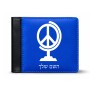 ארנק עור שחור בעיצוב אישי עם השם שלך בעיצוב גלובוסי שלום מידות הארנק 9.5 × 11 ס"מ