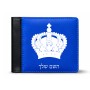 ארנק עור שחור בעיצוב אישי עם השם שלך בעיצוב כתר מלכותי מידות הארנק 9.5 × 11 ס"מ