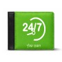 ארנק עור שחור בעיצוב אישי עם השם שלך בעיצוב 24 ביולי מידות הארנק 9.5 × 11 ס"מ