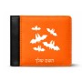 ארנק עור שחור בעיצוב אישי עם השם שלך בעיצוב עטלפים מידות הארנק 9.5 × 11 ס"מ