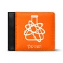 ארנק עור שחור בעיצוב אישי עם השם שלך בעיצוב מעבדה מידות הארנק 9.5 × 11 ס"מ