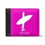 ארנק עור שחור בעיצוב אישי עם השם שלך בעיצוב גלישה - גלישה מידות הארנק 9.5 × 11 ס"מ
