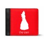 ארנק עור שחור בעיצוב אישי עם השם שלך בעיצוב נסיכה מידות הארנק 9.5 × 11 ס"מ