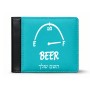 ארנק עור שחור בעיצוב אישי עם השם שלך בעיצוב מיכל של בירה מידות הארנק 9.5 × 11 ס"מ