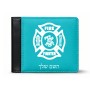 ארנק עור שחור בעיצוב אישי עם השם שלך בעיצוב כבאי - תגית מידות הארנק 9.5 × 11 ס"מ
