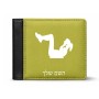 ארנק עור שחור בעיצוב אישי עם השם שלך בעיצוב אישה מתאמנת מידות הארנק 9.5 × 11 ס"מ
