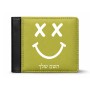 ארנק עור שחור בעיצוב אישי עם השם שלך בעיצוב סמיילי מידות הארנק 9.5 × 11 ס"מ