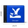 ארנק עור שחור בעיצוב אישי עם השם שלך בעיצוב נשר אמריקאי מידות הארנק 9.5 × 11 ס"מ