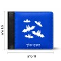 ארנק עור שחור בעיצוב אישי עם השם שלך בעיצוב עטלפים מידות הארנק 9.5 × 11 ס"מ