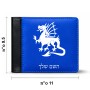 ארנק עור שחור בעיצוב אישי עם השם שלך בעיצוב דרקון מידות הארנק 9.5 × 11 ס"מ