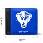 ארנק עור שחור בעיצוב אישי עם השם שלך בעיצוב פני פנטרה מידות הארנק 9.5 × 11 ס"מ