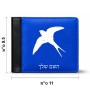 ארנק עור שחור בעיצוב אישי עם השם שלך בעיצוב לבלוע מידות הארנק 9.5 × 11 ס"מ
