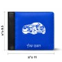 ארנק עור שחור בעיצוב אישי עם השם שלך בעיצוב מכונית מידות הארנק 9.5 × 11 ס"מ
