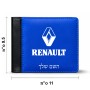ארנק עור שחור בעיצוב אישי עם השם שלך בעיצוב רנו מידות הארנק 9.5 × 11 ס"מ