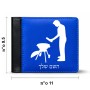 ארנק עור שחור בעיצוב אישי עם השם שלך בעיצוב גריל ברביקיו מידות הארנק 9.5 × 11 ס"מ