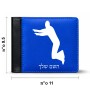 ארנק עור שחור בעיצוב אישי עם השם שלך בעיצוב פארקורינג מידות הארנק 9.5 × 11 ס"מ