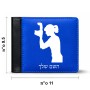 ארנק עור שחור בעיצוב אישי עם השם שלך בעיצוב צלמת - אישה מידות הארנק 9.5 × 11 ס"מ