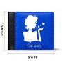 ארנק עור שחור בעיצוב אישי עם השם שלך בעיצוב אהבת נשים מידות הארנק 9.5 × 11 ס"מ