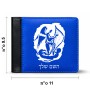 ארנק עור שחור בעיצוב אישי עם השם שלך בעיצוב אנג'ל מוזיקלי מידות הארנק 9.5 × 11 ס"מ