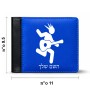 ארנק עור שחור בעיצוב אישי עם השם שלך בעיצוב נגן גיטרה מידות הארנק 9.5 × 11 ס"מ