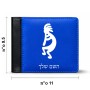 ארנק עור שחור בעיצוב אישי עם השם שלך בעיצוב קוקופלי מידות הארנק 9.5 × 11 ס"מ