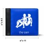 ארנק עור שחור בעיצוב אישי עם השם שלך בעיצוב מזלות - תאומים מידות הארנק 9.5 × 11 ס"מ