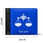 ארנק עור שחור בעיצוב אישי עם השם שלך בעיצוב מזלות - מאזניים מידות הארנק 9.5 × 11 ס"מ