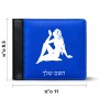 ארנק עור שחור בעיצוב אישי עם השם שלך בעיצוב מזלות - בתולה מידות הארנק 9.5 × 11 ס"מ