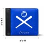 ארנק עור שחור בעיצוב אישי עם השם שלך בעיצוב כדור בסיס מידות הארנק 9.5 × 11 ס"מ