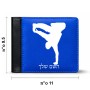 ארנק עור שחור בעיצוב אישי עם השם שלך בעיצוב ברייקדאנס מידות הארנק 9.5 × 11 ס"מ