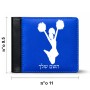 ארנק עור שחור בעיצוב אישי עם השם שלך בעיצוב מעודדת מידות הארנק 9.5 × 11 ס"מ
