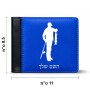 ארנק עור שחור בעיצוב אישי עם השם שלך בעיצוב פישמן מידות הארנק 9.5 × 11 ס"מ