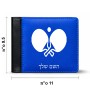 ארנק עור שחור בעיצוב אישי עם השם שלך בעיצוב פינג פונג מידות הארנק 9.5 × 11 ס"מ